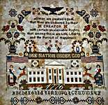 Click for more details of One Nation Under God (cross stitch) by Twin Peak Primitives