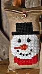 Click for more details of Snowman Gift Bag (cross stitch) by Permin of Copenhagen