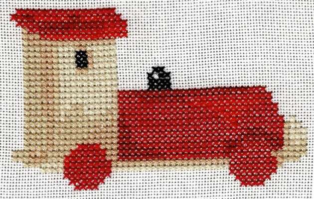 Click for more details of Toy Engine (cross stitch) by Anne Peden