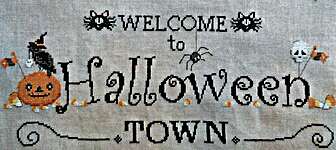 Click for more details of Welcome To Halloween Town  (cross stitch) by Serenita di Campagna
