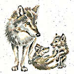 Click for more details of Wolf Pack (cross stitch) by Bothy Threads