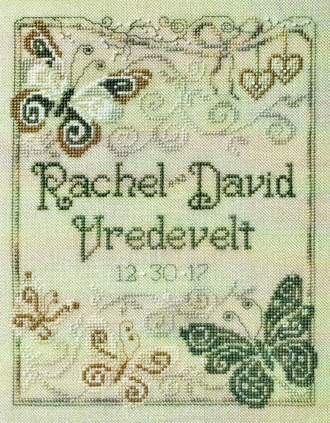 Butterflies Wedding Sampler - cross stitch pattern by ...