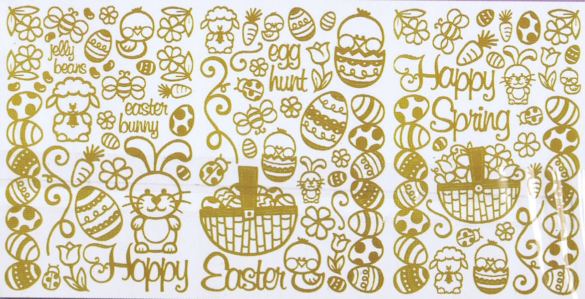 Gold Dazzles Easter Stickers