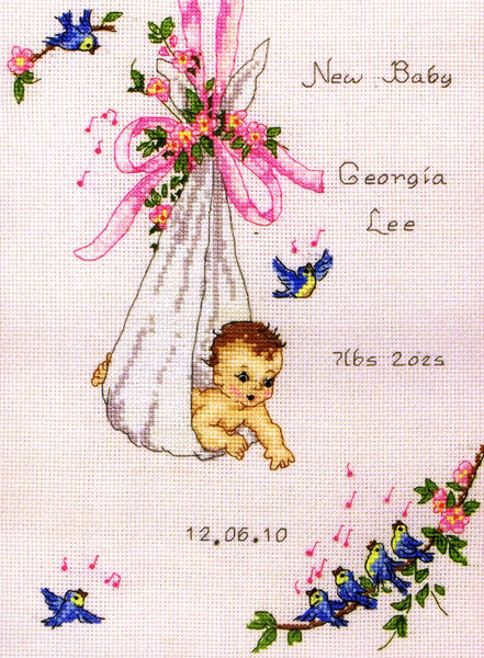 Vintage Baby Sampler - cross stitch kit by Anchor