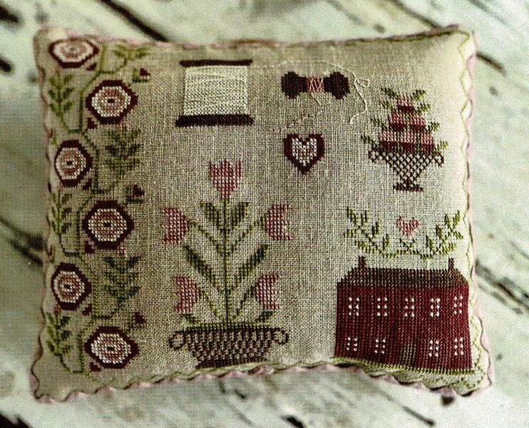 Pretty In Pink Pinkeep - cross stitch pattern by Stacy Nash Primitives ...