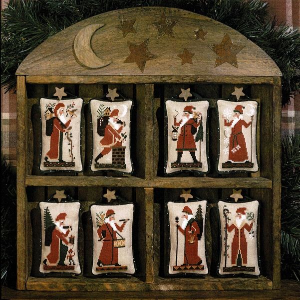 Old World Santas cross stitch pattern by The Prairie Schooler