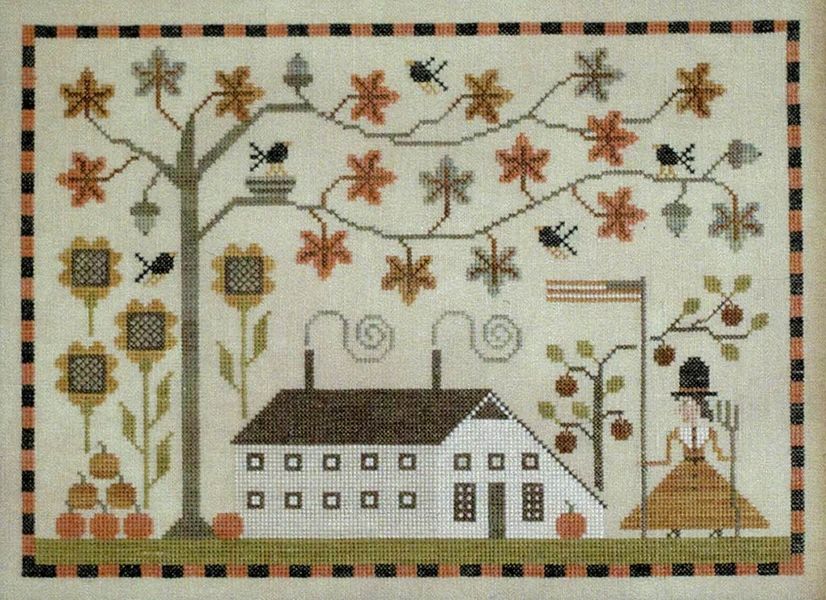 Betsy's Autumn - cross stitch pattern by Plum Street Samplers (item 18 ...