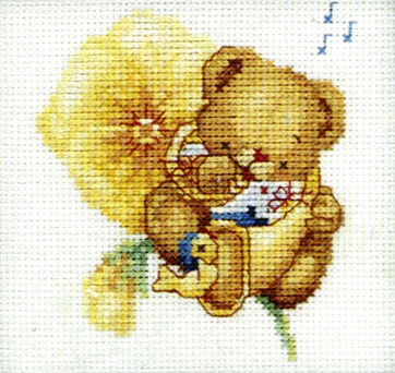 Musical Bear - cross stitch kit by Maria van Scharrenburg