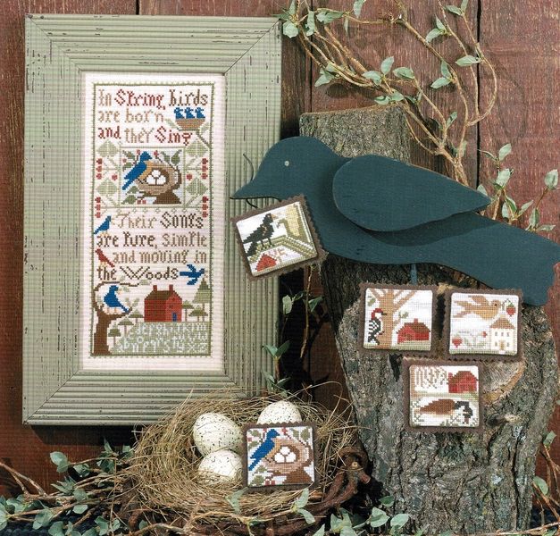 Birdsong II - cross stitch pattern by The Prairie Schooler (variant PS129)