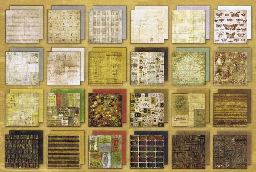 Tim Holtz Idea-ology 12" x 12" Paper Stash - Crowded Attic