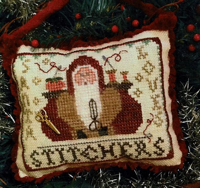 Santa Loves Stitchers - cross stitch pattern by Homespun Elegance