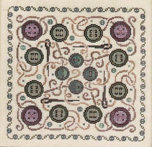 Button, Button - cross stitch pattern by Ink Circles (variant C27)