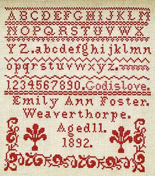 Emily Ann Foster 1892 - cross stitch pattern by Hands Across the Sea ...