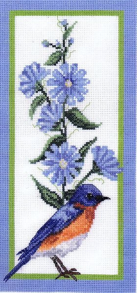 Floral Bluebird - cross stitch kit by Janlynn