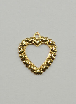 Gold Open Heart Charm