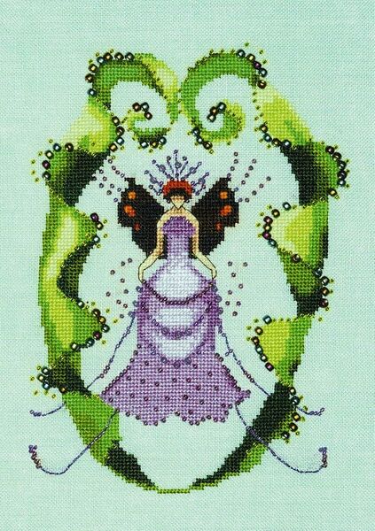 Ruffle Fern - cross stitch pattern by Nora Corbett (variant NC319)