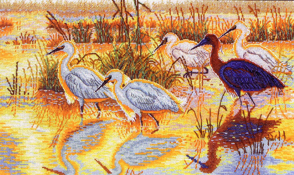 Egrets - cross stitch kit by maia