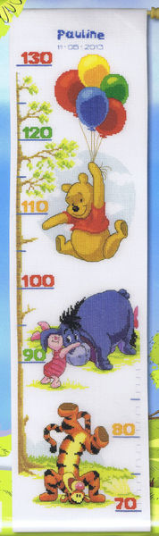 Winnie the Pooh and Balloons Height Chart