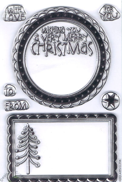 Large Christmas Tags Clear Stamp Set