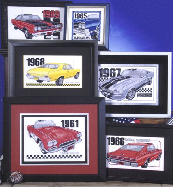 Cars of the '60s - cross stitch pattern by Stoney Creek