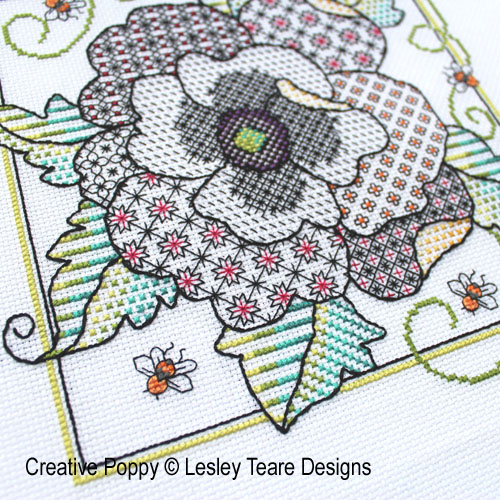 Blackwork Poppy (view 2)