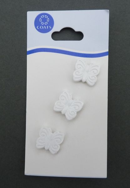 White Butterfly Buttons