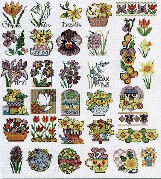 Spring Flower Motifs