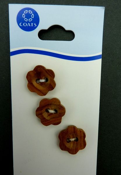 Wooden Flower Buttons