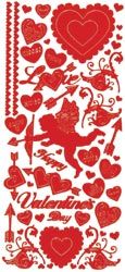 Dazzles Red Valentine Stickers