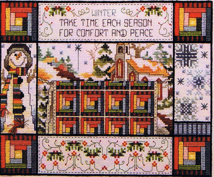 Winter Quilt - cross stitch pattern by Stoney Creek