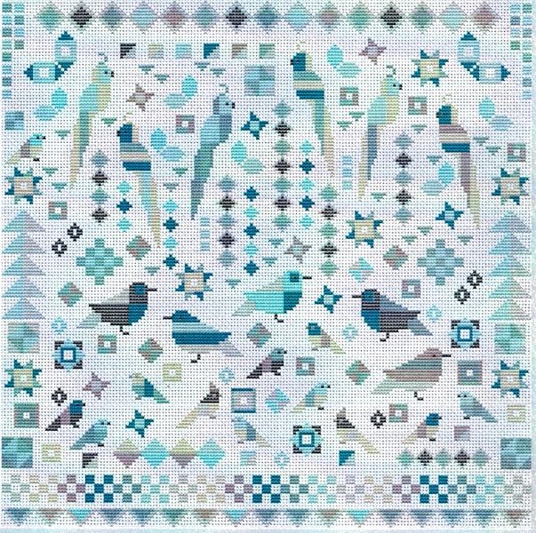 Birds Patchwork Style