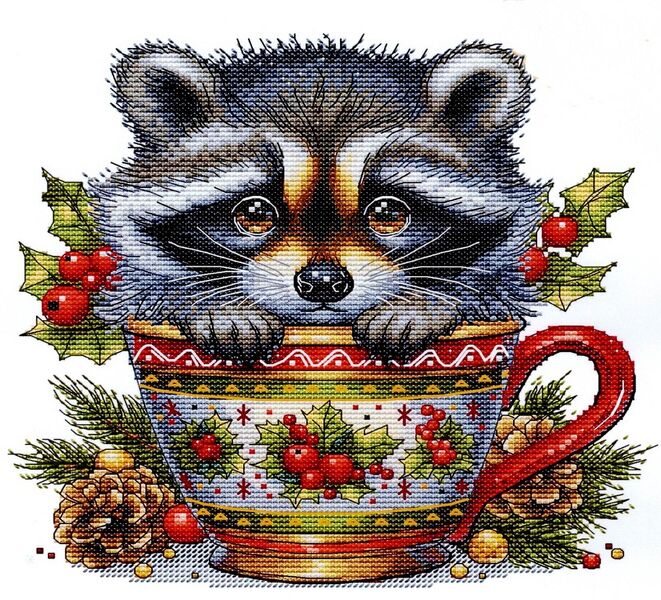 Christmas Animal Cup Raccoon