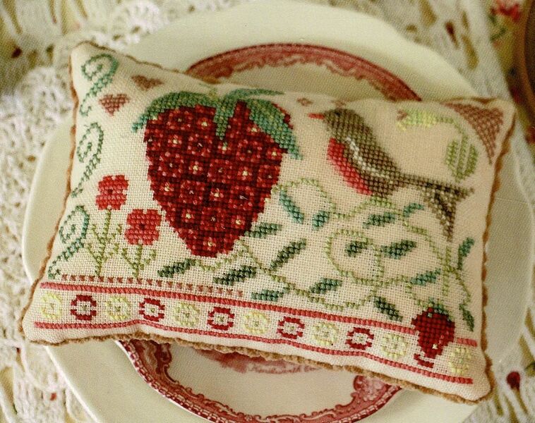 Strawberry Faire - cross stitch pattern by October House