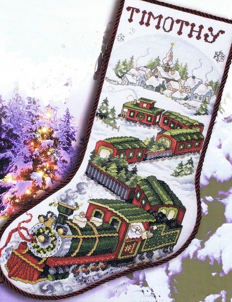 Santa Train Stocking