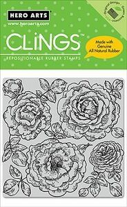 Rose Background Unmounted Cling Rubber Stamp