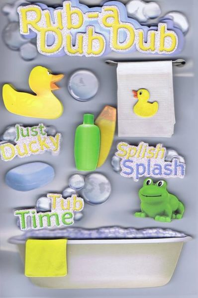 Rub a dub dub 3D Stickers