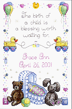 Baby Blessing - cross stitch pattern by Imaginating (variant #1641)