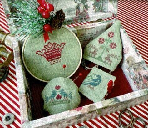 Set of 20 Christmas Trees Floss Drops Cross Stitching |Cross Stitch |  Embroidery | Hand Embroidery | Needlepoint | Sewing | Hand Sewing