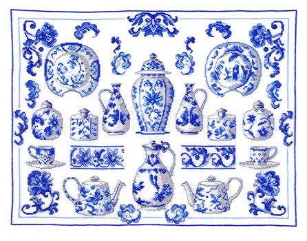 80X100Cm（11CT）Cross Stitch Kits Chinese Blue And White Porcelain