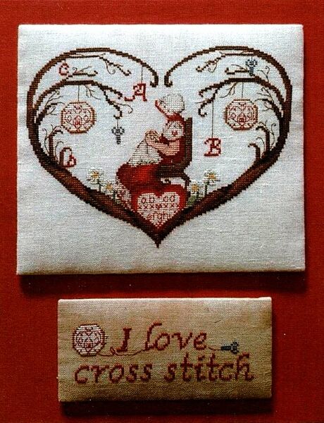 Cuori I Love Cross Stitch