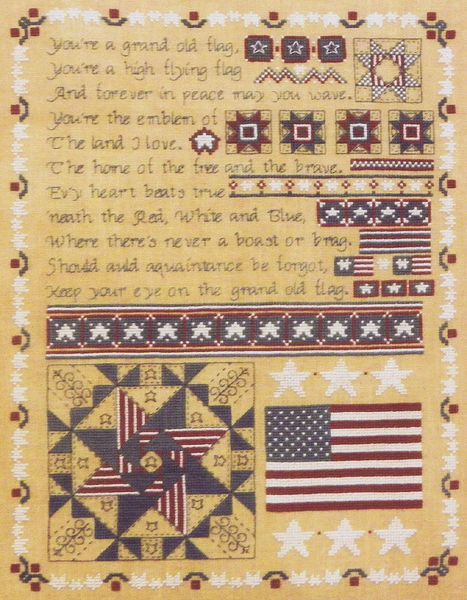 Grand Old Flag Cross Stitch Pattern By Rosewood Manor