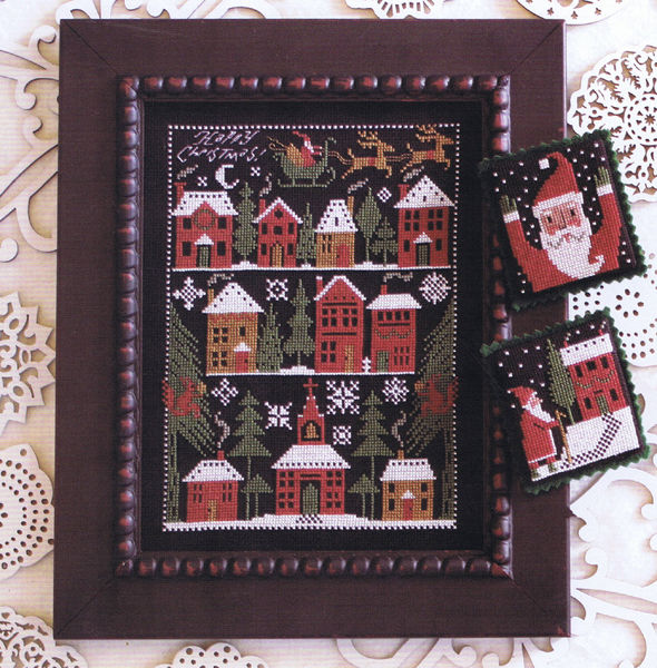 Happy Christmas - cross stitch pattern by The Prairie Schooler (variant ...