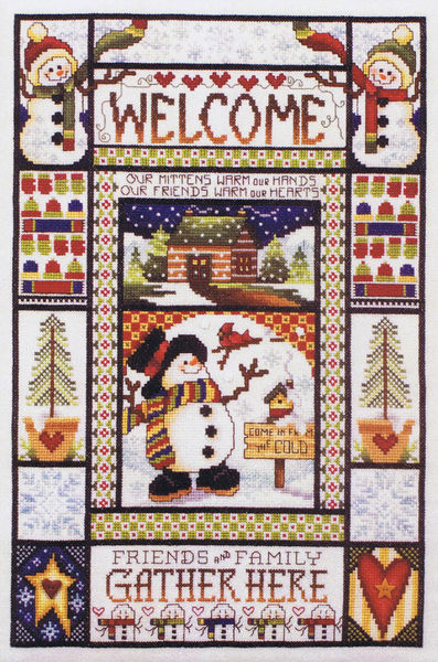 Winter Welcome Sampler - cross stitch pattern by Stoney Creek