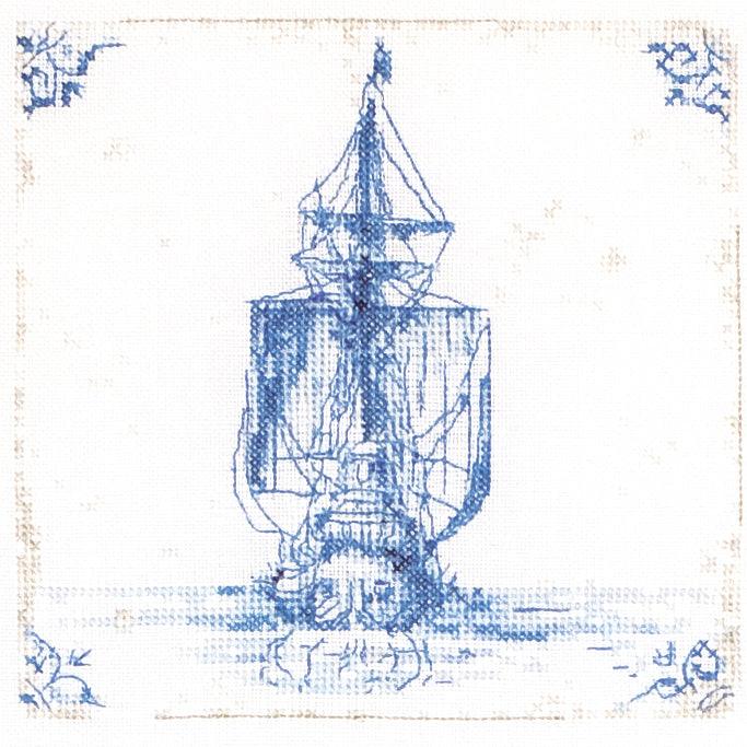 Antique Dutch ( Delft Blue) Tiles (view 2)