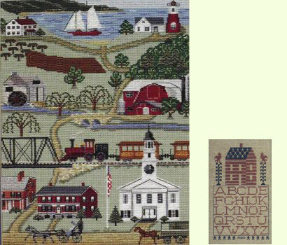 American Folk Art with Americana Sampler