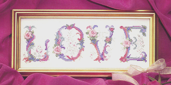 Victorian Alphabet with ribbon embroidery