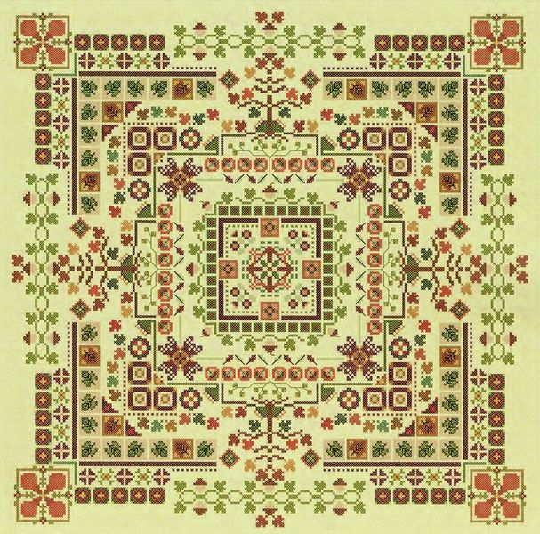 Autumn Woodland Garden Labyrinth - cross stitch pattern by Carolyn ...