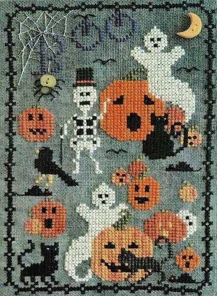 Haunted Hootenanny - cross stitch pattern by Praiseworthy Stitches