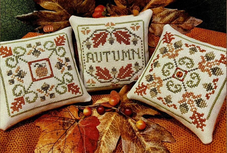 Autumn on the Square - cross stitch pattern by ScissorTail Designs ...