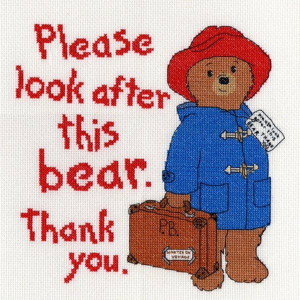 Please Look After This Bear Cross Stitch Kit By Bothy Threads